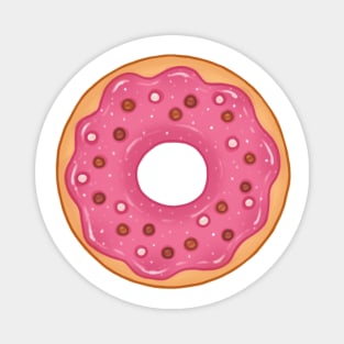 Pink Donut and Chocolate Pearls Magnet